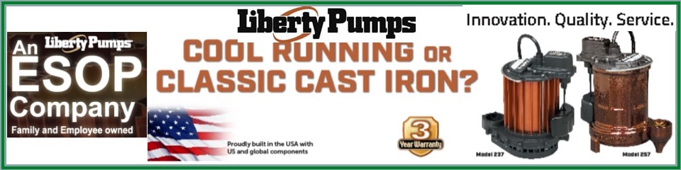 Pictured is Liberty Pumps proof of being proud they are a family and employee owned company. They are innovative and provide quality sump pumps to protect homes and businesses. 
